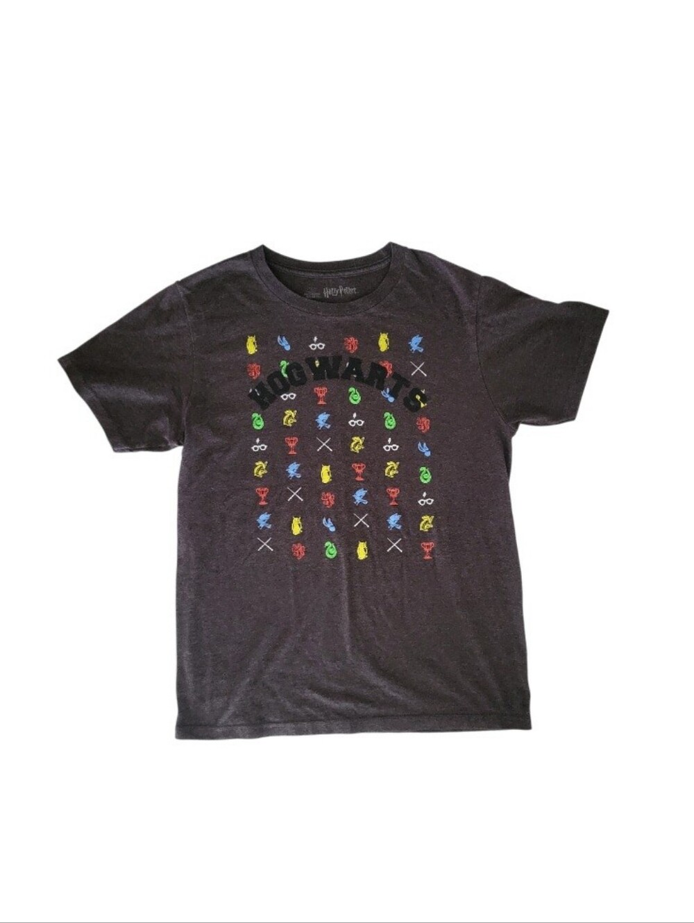 Wizarding World Harry Potter Hogwarts Icon Grid Kids T-Shirt - XXL (18)